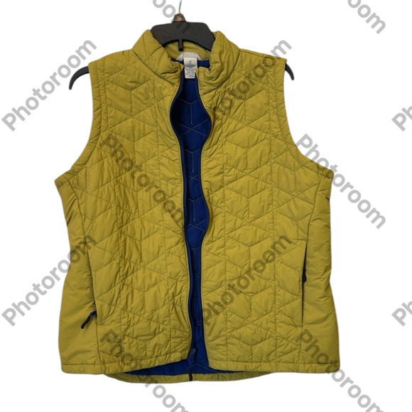 Duluth Trading Co. Women’s Agiloft Quilted Puffer Vest Chartreuse Green/Blue L - Picture 3 of 14